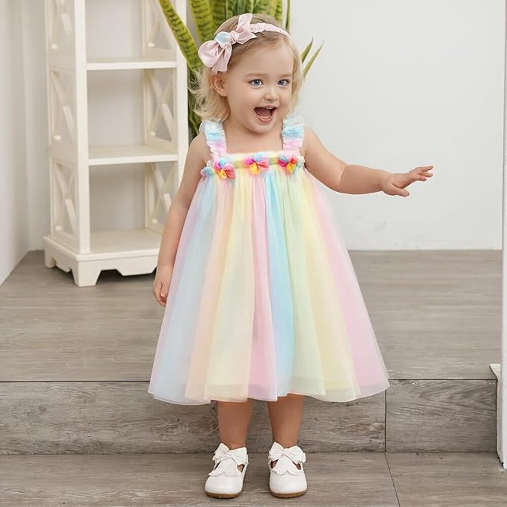 5/25 - Buy 5 for $25 Baby Girl First Birthday – Butterfly Dress – Size 5T - Picture 4 of 6